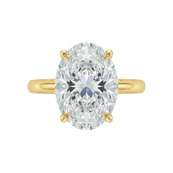 The Lina Solitaire | Oval Cut | 14K Yellow Gold