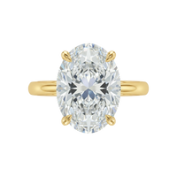 The Lina Solitaire | Oval Cut | 14K Yellow Gold