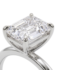The Lina Solitaire | Radiant Cut | 14K White Gold