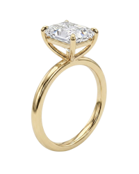 The Lina Solitaire | Radiant Cut | 14K Yellow Gold