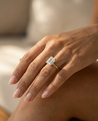 The Lina Halo | Radiant Cut | 14K Yellow Gold