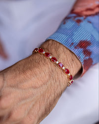 Gemstone Diamond Bracelet| 5mm | Oval