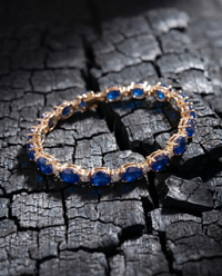 Gemstone Diamond Bracelet| 5mm | Oval