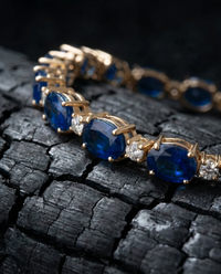 Gemstone Diamond Bracelet| 5mm | Oval