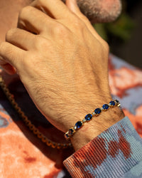 Gemstone Diamond Bracelet| 5mm | Oval