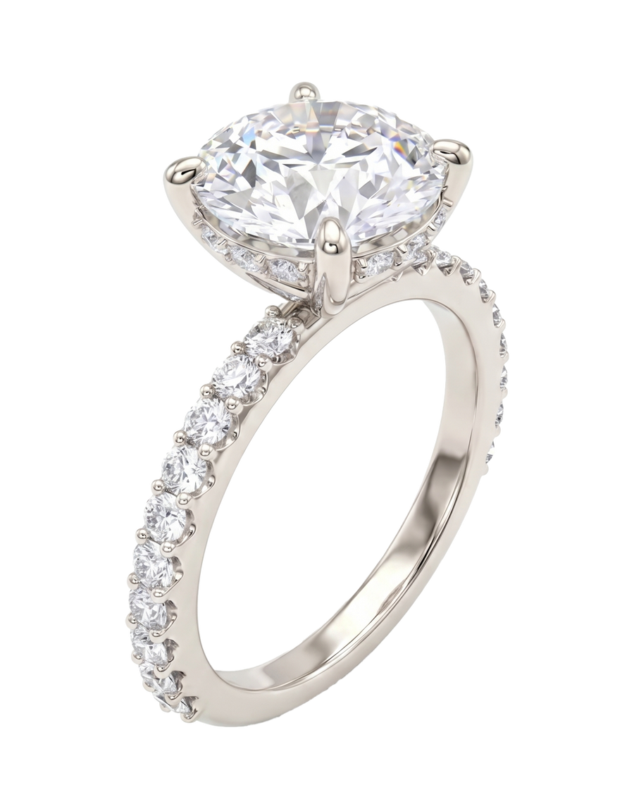 The Lina Signature | Round Cut | 14K White Gold