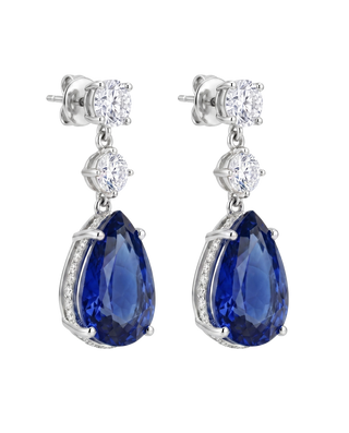 The Vela Earrings | Blue Sapphire