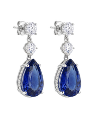 The Vela Earrings | Blue Sapphire