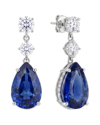 The Vela Earrings | Blue Sapphire
