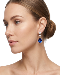 The Vela Earrings | Blue Sapphire