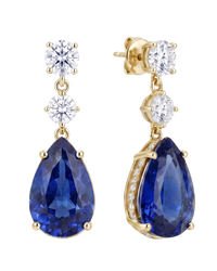 The Vela Earrings | Yellow Sapphire