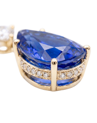 The Vela Earrings | Blue Sapphire