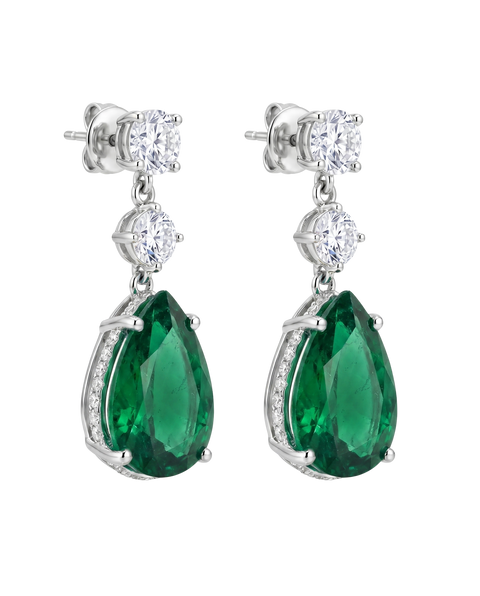 The Vela Earrings | Emerald