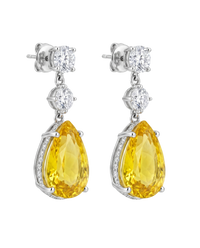 The Vela Earrings | Yellow Sapphire