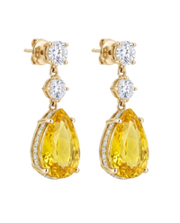 The Vela Earrings | Yellow Sapphire