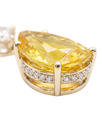 The Vela Earrings | Yellow Sapphire