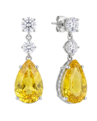 The Vela Earrings | Yellow Sapphire